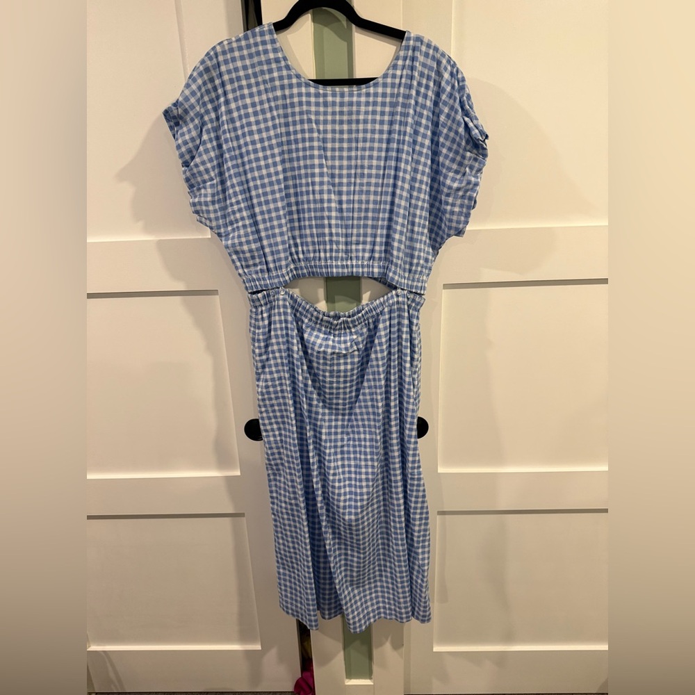 Madewell Light Blue Gingham 2 piece dress